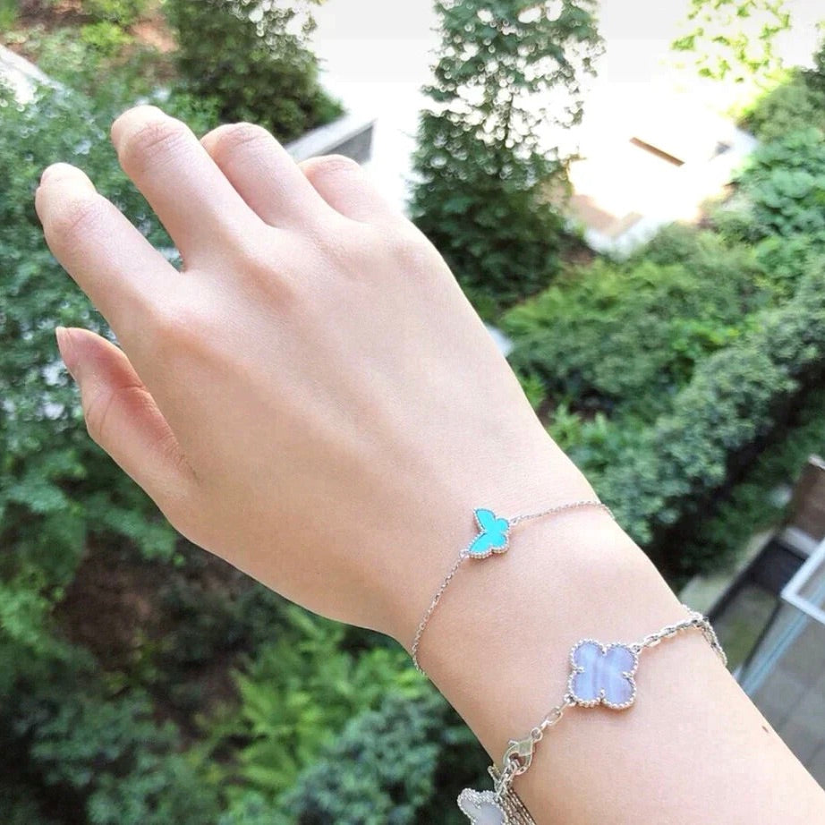 [Rose Tomorrow]BUTTERFLY TURQUOISE BUTTERFLY BRACELET SILVER