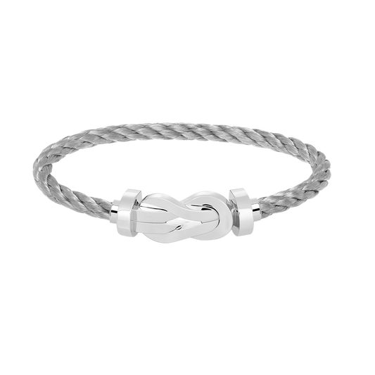 [Rose Tomorrow]CHANCE LARGE 8 FIGURE BUCKLE NO DIAMOND BRACELET SILVER