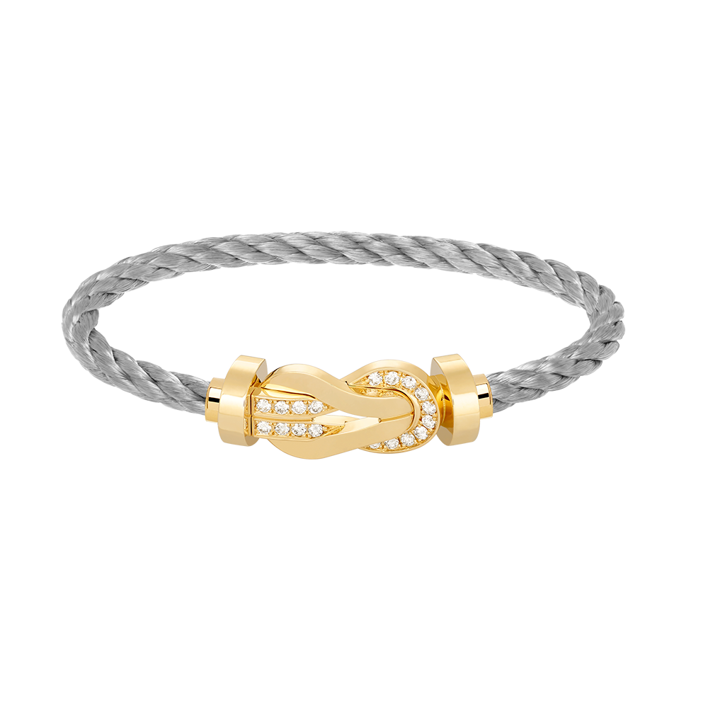 [Rose Tomorrow]CHANCE LARGE 8 FIGURE BUCKLE HALF DIAMOND BRACELET GOLD