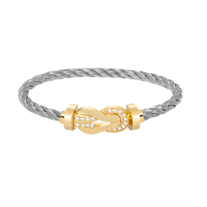 [Rose Tomorrow]CHANCE LARGE 8 FIGURE BUCKLE HALF DIAMOND BRACELET GOLD