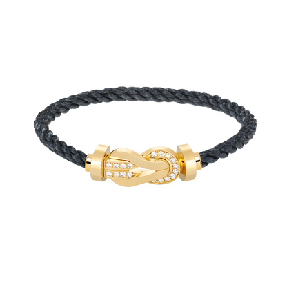 [Rose Tomorrow]CHANCE LARGE 8 FIGURE BUCKLE HALF DIAMOND BRACELET GOLD