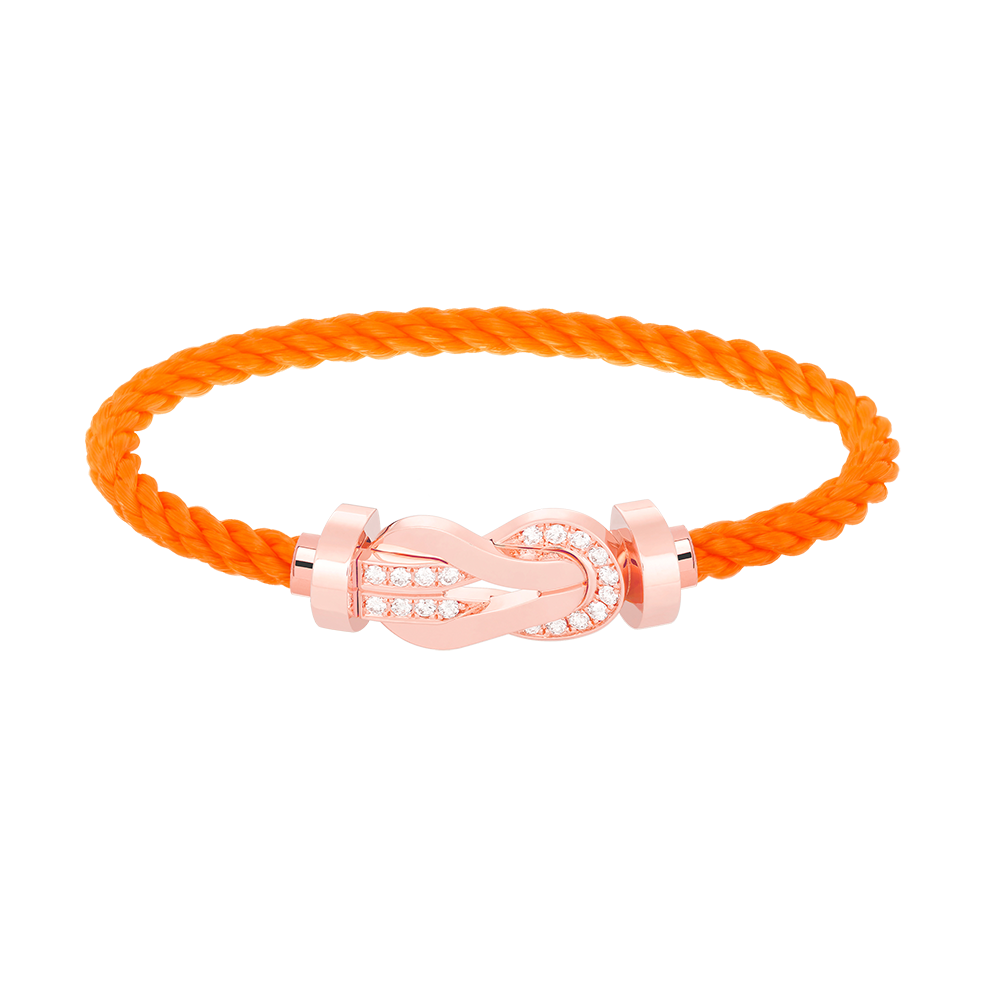 [Rose Tomorrow]CHANCE LARGE 8 FIGURE BUCKLE HALF DIAMOND BRACELET ROSE GOLD