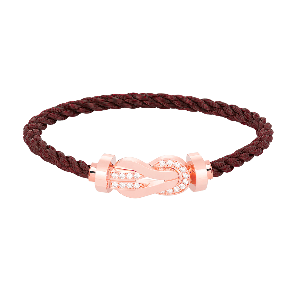 [Rose Tomorrow]CHANCE LARGE 8 FIGURE BUCKLE HALF DIAMOND BRACELET ROSE GOLD