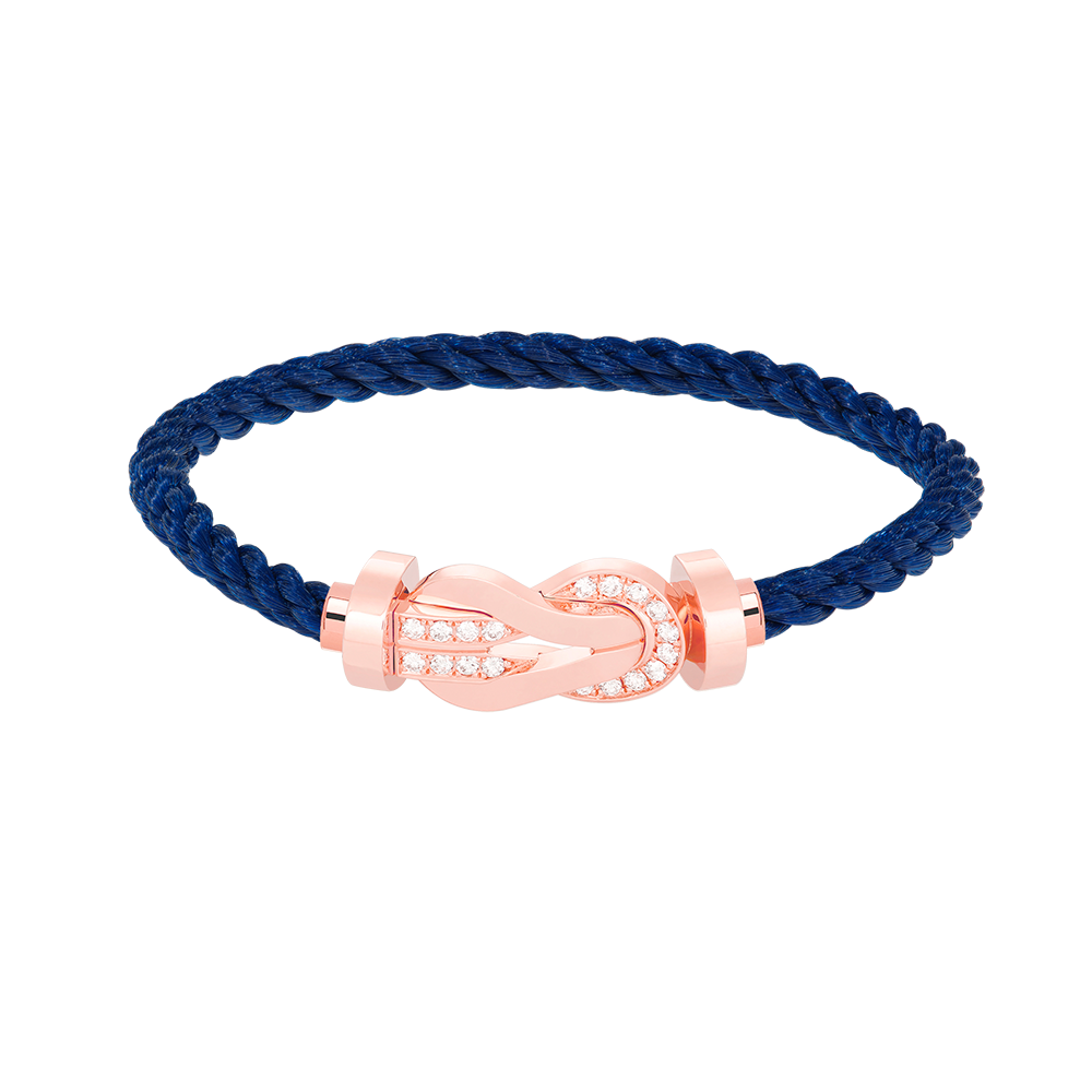 [Rose Tomorrow]CHANCE LARGE 8 FIGURE BUCKLE HALF DIAMOND BRACELET ROSE GOLD