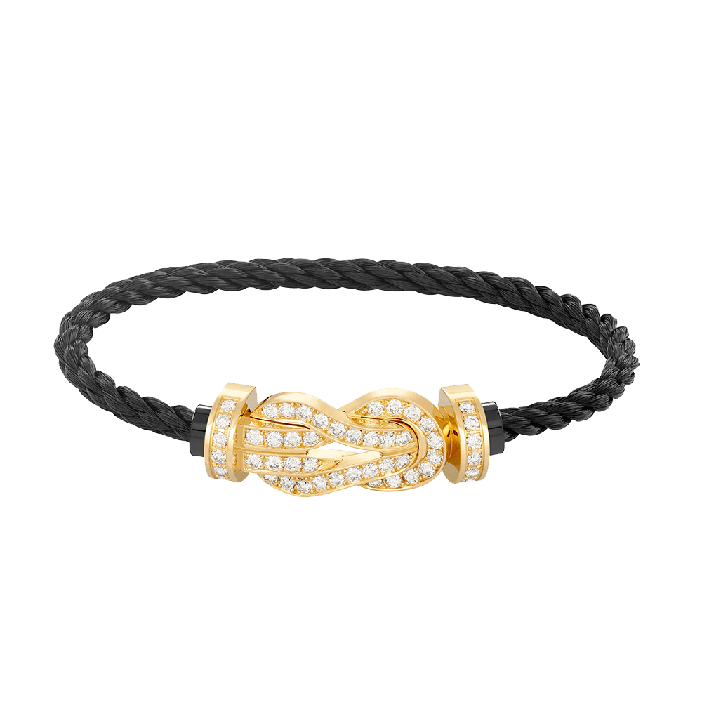 [Rose Tomorrow]CHANCE LARGE 8 FIGURE BUCKLE FULLDIAMOND BRACELET GOLD