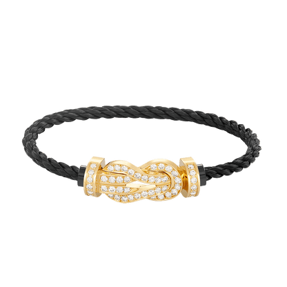 [Rose Tomorrow]CHANCE LARGE 8 FIGURE BUCKLE FULLDIAMOND BRACELET GOLD