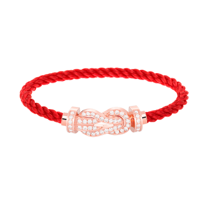 [Rose Tomorrow]CHANCE LARGE 8 FIGURE BUCKLE FULL DIAMOND BRACELET ROSE GOLD