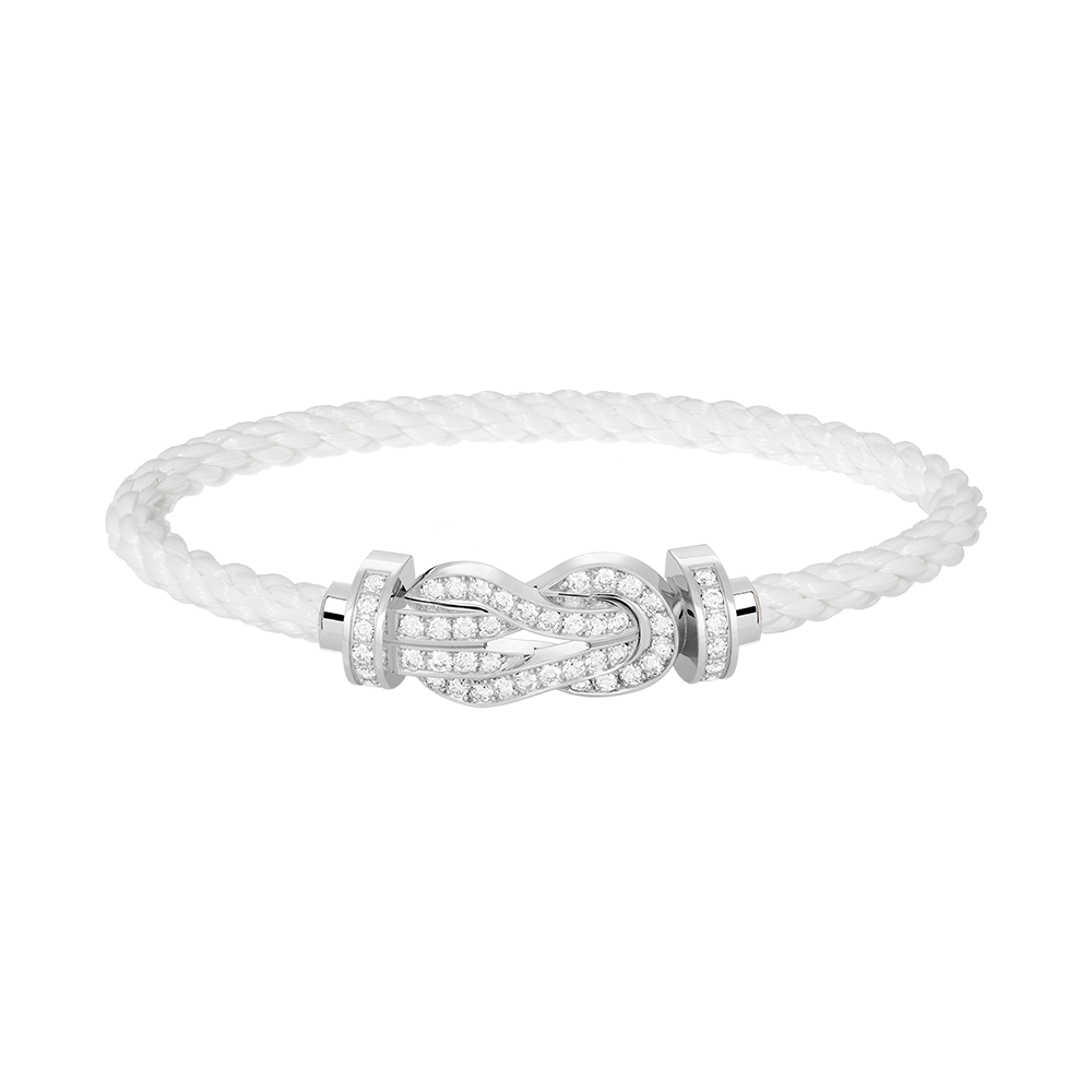 [Rose Tomorrow]CHANCE LARGE 8 FIGURE BUCKLE FULL DIAMOND BRACELET SILVER