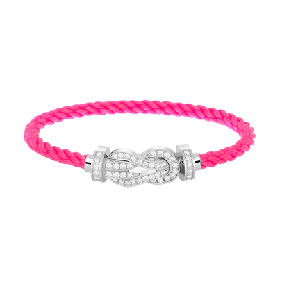 [Rose Tomorrow]CHANCE LARGE 8 FIGURE BUCKLE FULL DIAMOND BRACELET SILVER