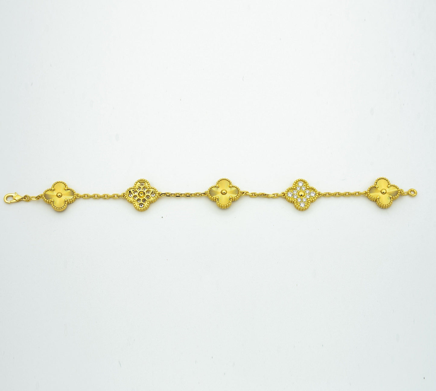 [Rose Tomorrow]CLOVER BRACELET 5 MOTIFS GOLD DIAMOND