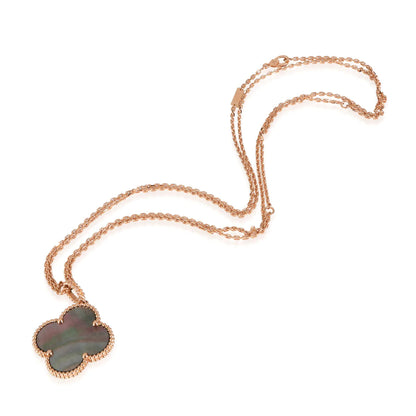 [Rose Tomorrow]CLOVER 25MM GOLD DARK MOP BIG CLOVER NECKLACE