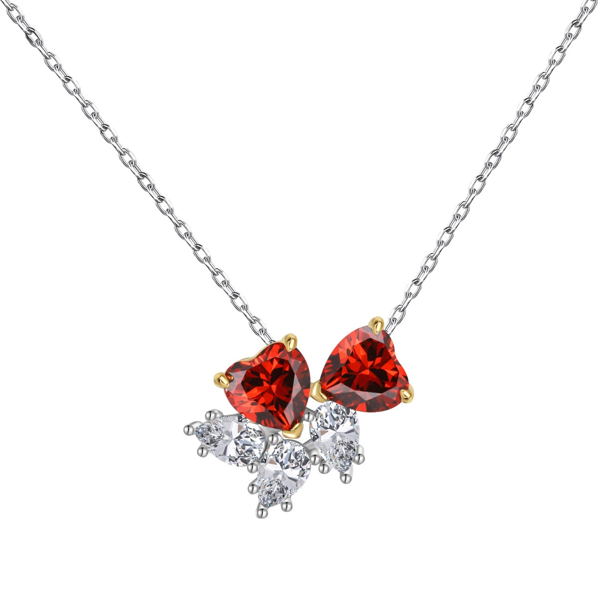 [Rose Tomorrow]Dainty Red Heart Necklace