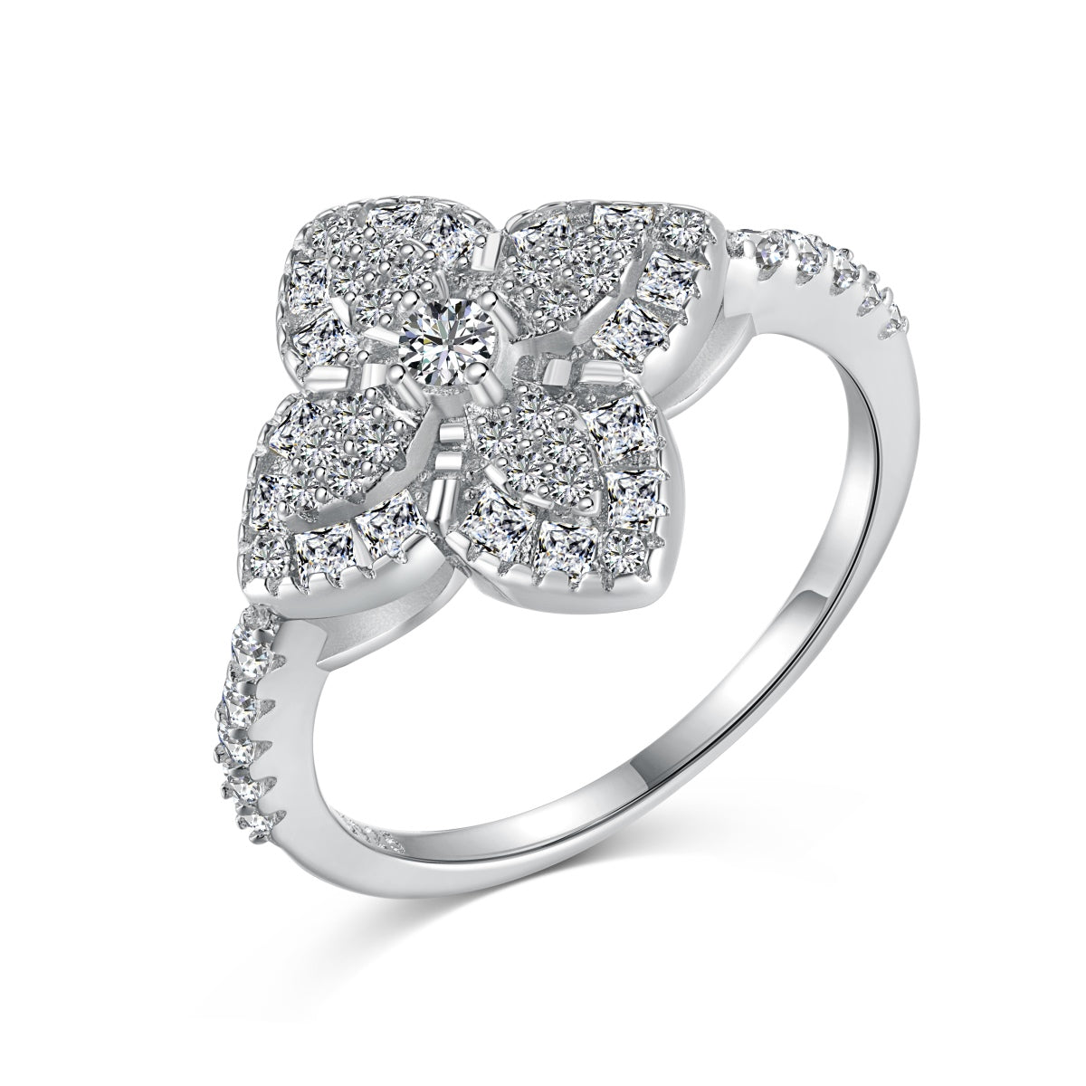 [Rose Tomorrow]Luxurious Colorful Flower Shape Banquet Ring