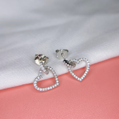 [Rose Tomorrow]Dainty Heart Shape Earrings