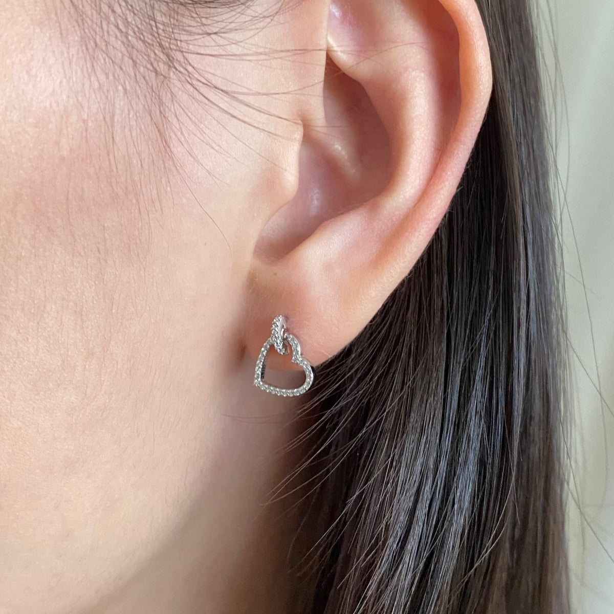 [Rose Tomorrow]Dainty Heart Shape Earrings