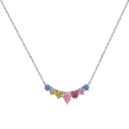 [Rose Tomorrow]Dainty Colorful Heart Necklace