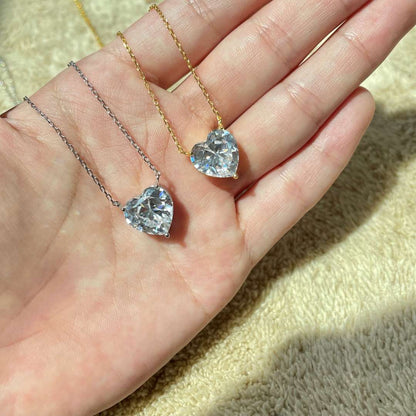 [Rose Tomorrow]6.0 carat Radiant Heart Shape Necklace