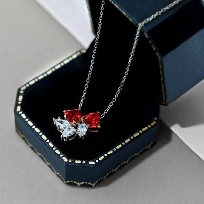 [Rose Tomorrow]Dainty Red Heart Necklace