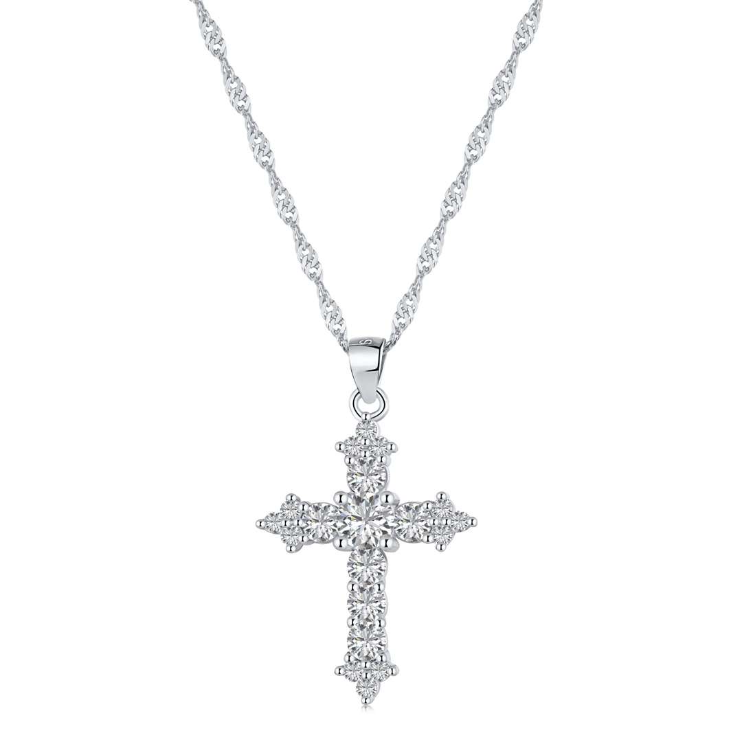 [Rose Tomorrow]Delicate Cross Shape Necklace