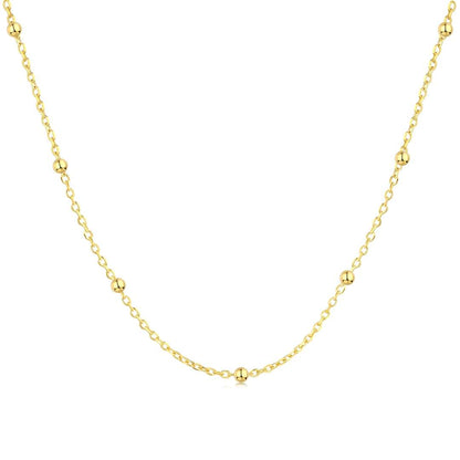 [Rose Tomorrow]Small Bead Clavicle Chain Simple Necklace