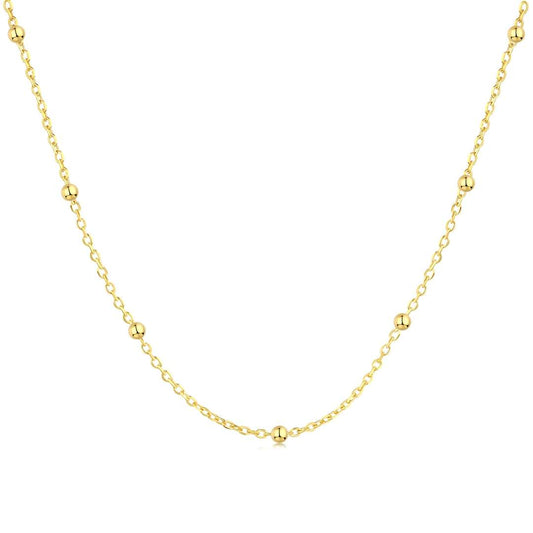 [Rose Tomorrow]Small Bead Clavicle Chain Simple Necklace