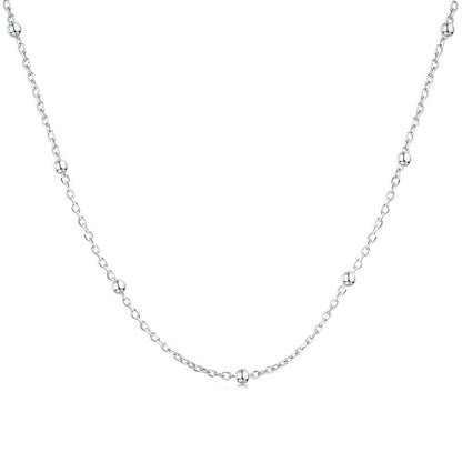 [Rose Tomorrow]Small Bead Clavicle Chain Simple Necklace