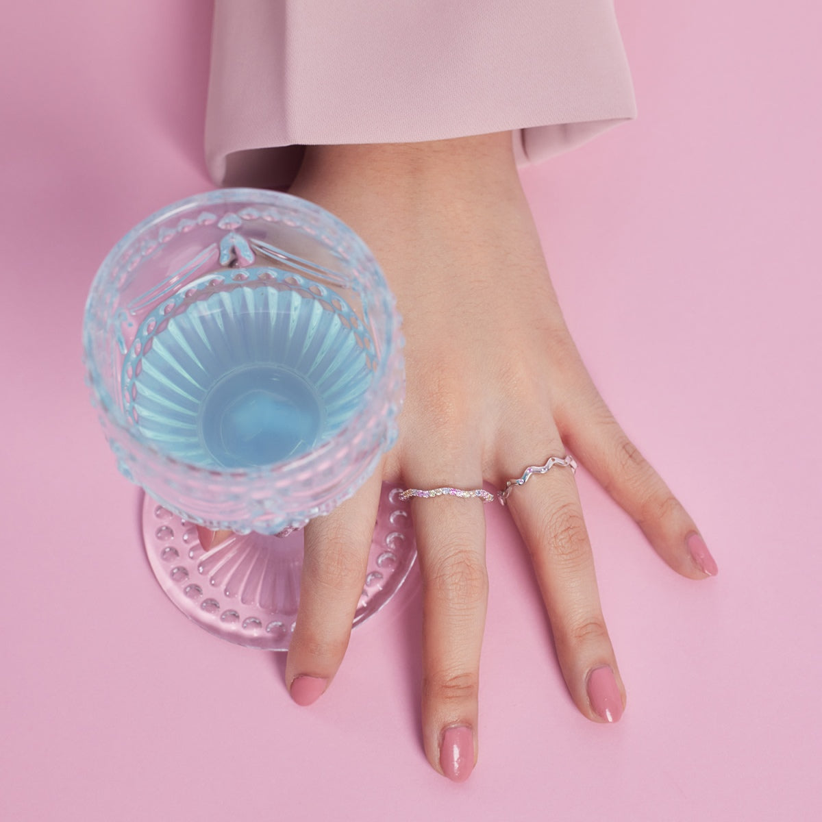 [Rose Tomorrow]Ornate Vibrant Round Cut Daily Ring