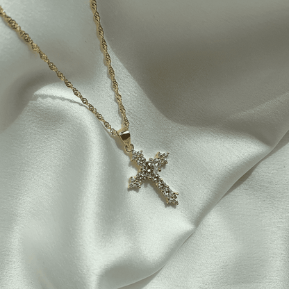 [Rose Tomorrow]Delicate Cross Shape Necklace