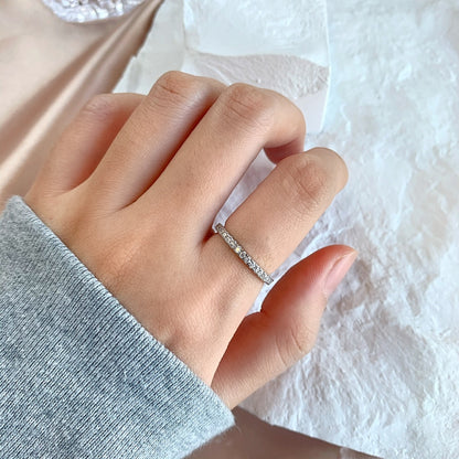 [Rose Tomorrow]Delicate Sparkling Round Cut Daily Ring