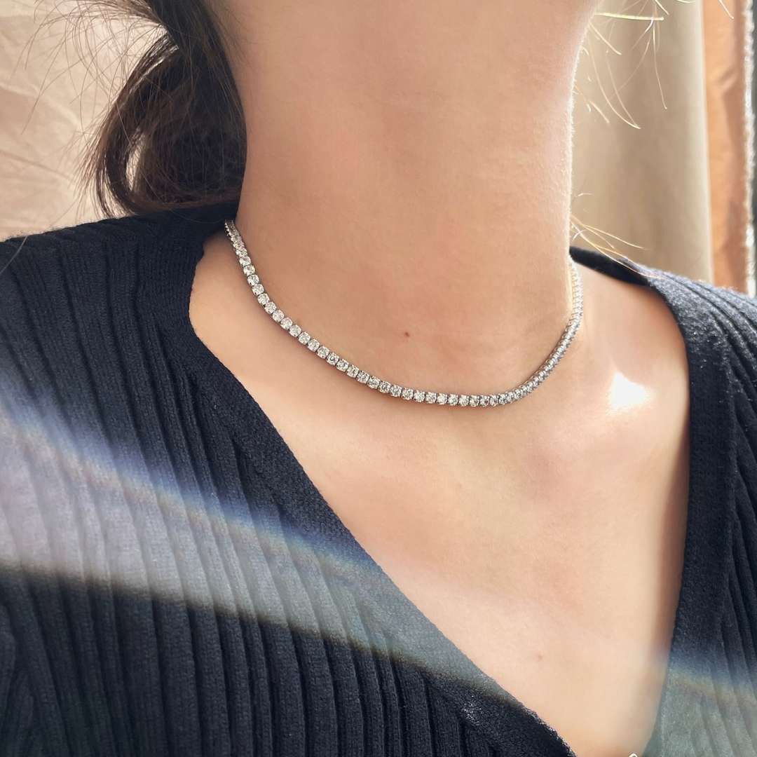 [Rose Tomorrow]Elegant Tennis Chain Necklace