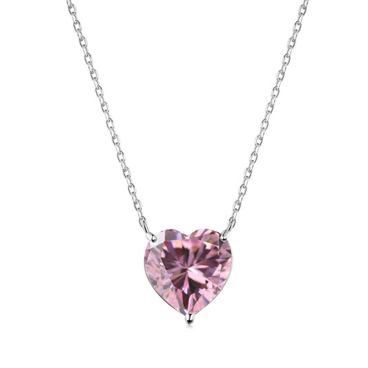 [Rose Tomorrow]6.0 carat Radiant Heart Shape Necklace