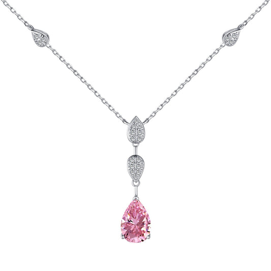 [Rose Tomorrow]Dazzling Pear Cut Necklace