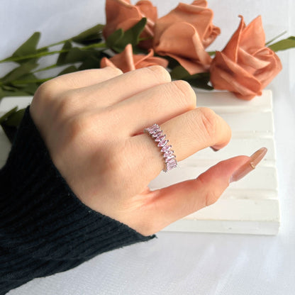 [Rose Tomorrow]Gorgeous Marquise Cut Tennis Ring