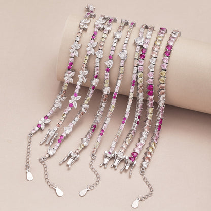 [Rose Tomorrow]Delicate Colorful Emerald Cut Party Bracelet