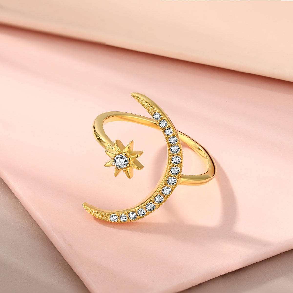 [Rose Tomorrow]Eternity Moon & Star Ring