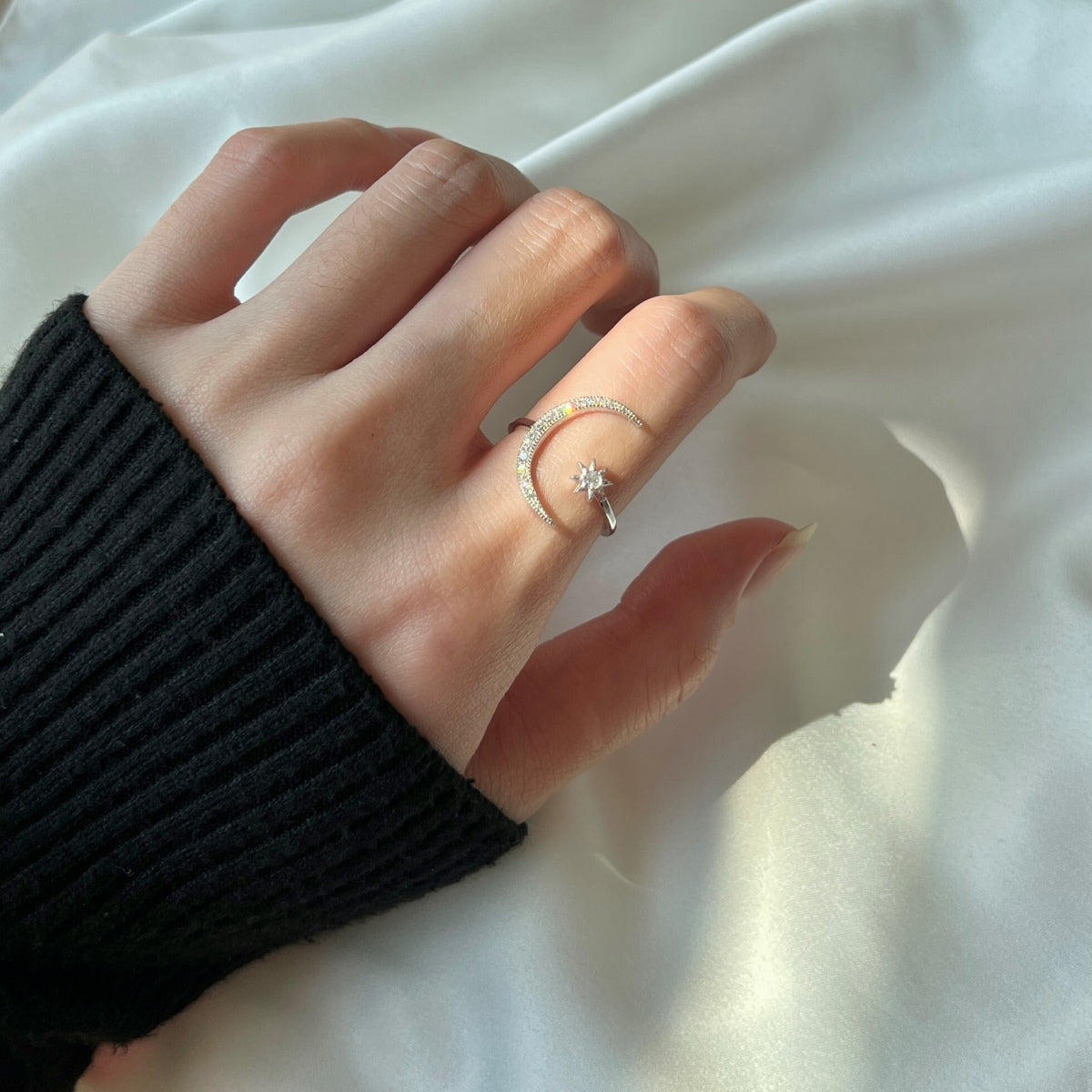 [Rose Tomorrow]Eternity Moon & Star Ring