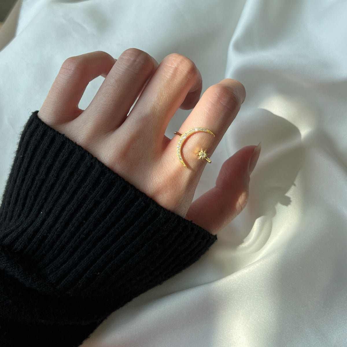 [Rose Tomorrow]Eternity Moon & Star Ring