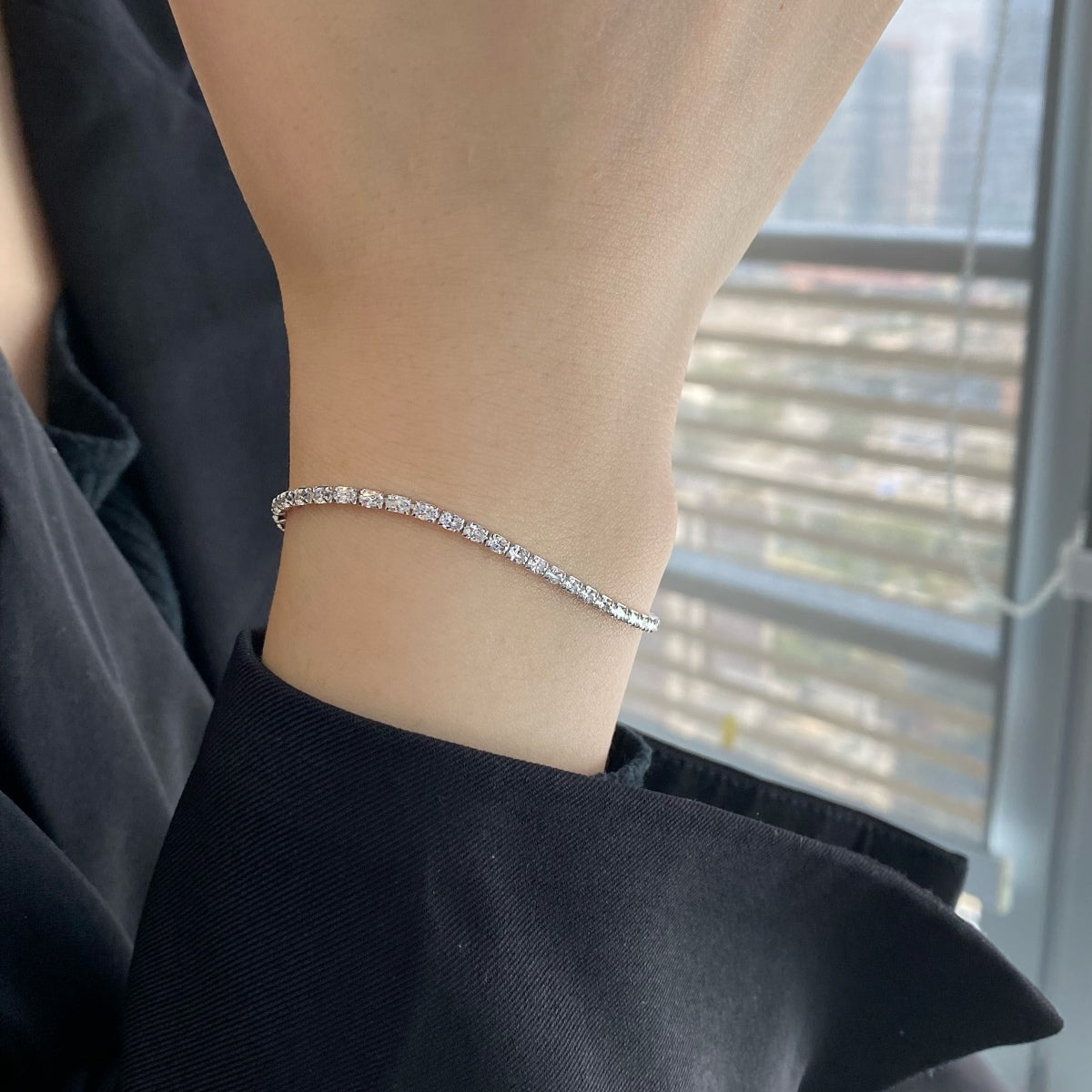 [Rose Tomorrow]Elegant Emerald Cut Daily Bracelet