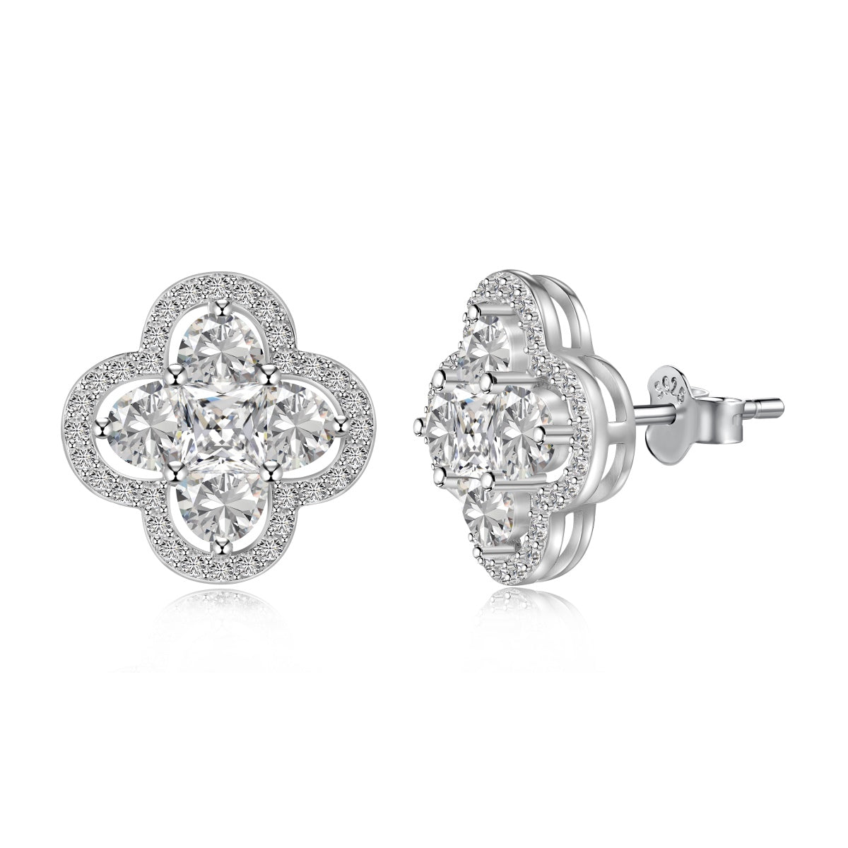 [Rose Tomorrow]Lucky Four-Leaf Clover Exquisite Earrings