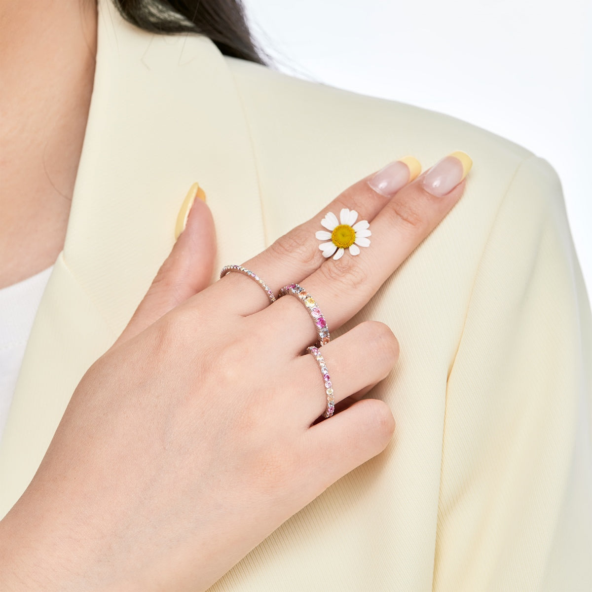 [Rose Tomorrow]Elegant Vivid Round Cut Daily Ring