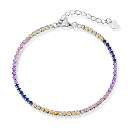 [Rose Tomorrow]Radiant Shinning Princess Cut Tennis Bracelet