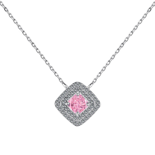 [Rose Tomorrow]Sparkling Asscher Cut Necklace