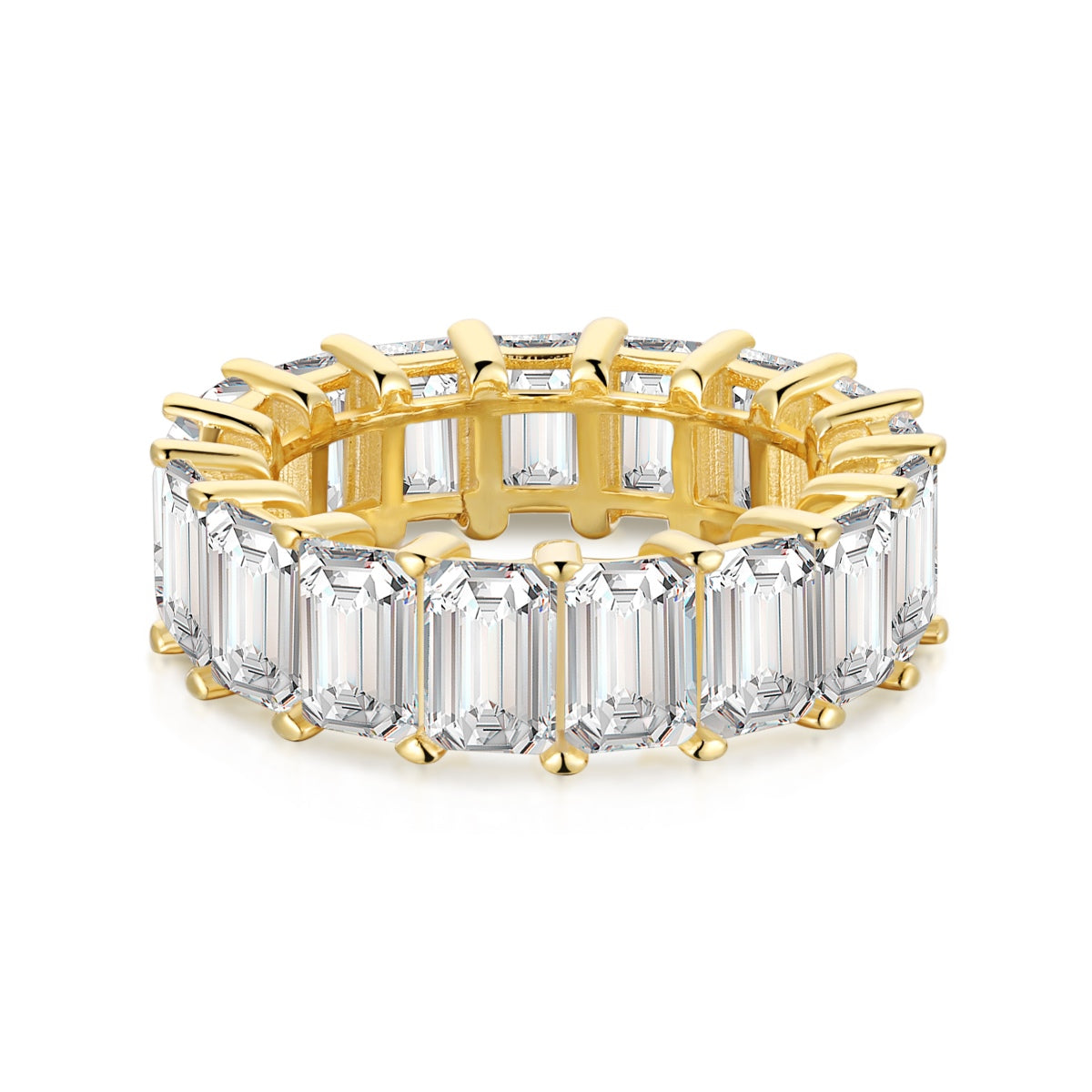 [Rose Tomorrow]0.75 Carat Elegant Emerald Cut Tennis Ring