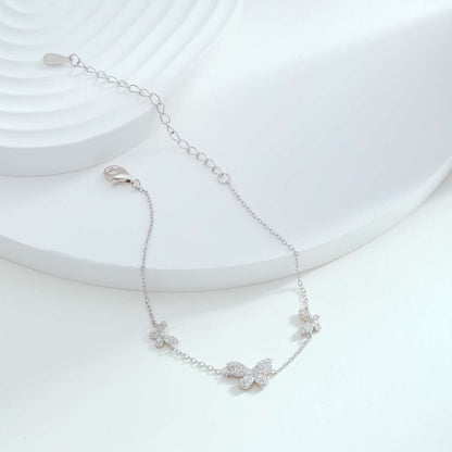 [Rose Tomorrow]Delicate Butterfly Pendant Bracelet