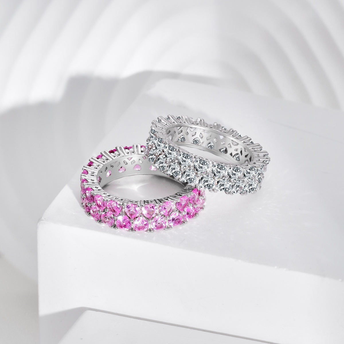 [Rose Tomorrow]Sparkling Full Heart Ring