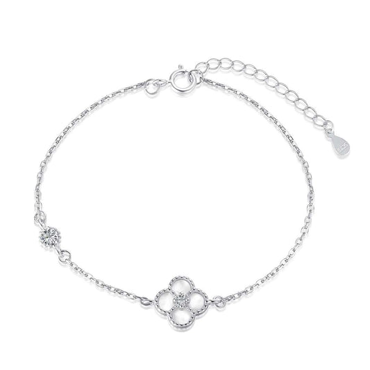 [Rose Tomorrow]Delicate Four Leaf Clover Bracelet