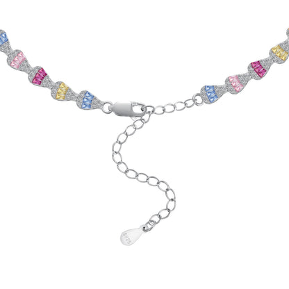 [Rose Tomorrow]Radiant Colorful Rainbow Necklace