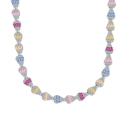 [Rose Tomorrow]Radiant Colorful Rainbow Necklace