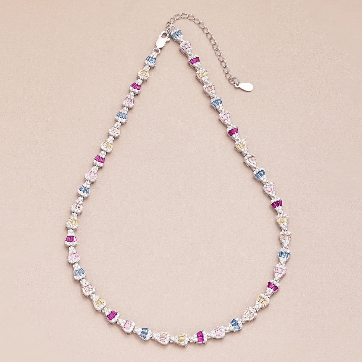 [Rose Tomorrow]Radiant Colorful Rainbow Necklace