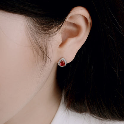 [Rose Tomorrow]Luxurious Water Drop Shape Earrings